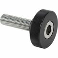 Bsc Preferred Plastic-Head Thumb Screw with Hex Drive 5/16-24 Thread Size 1-1/8 Long, 5PK 98704A920